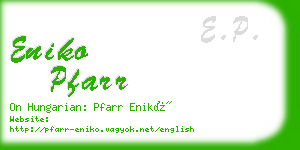 eniko pfarr business card